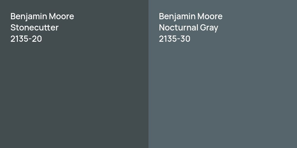 Benjamin Moore Stonecutter vs. Benjamin Moore Nocturnal Gray