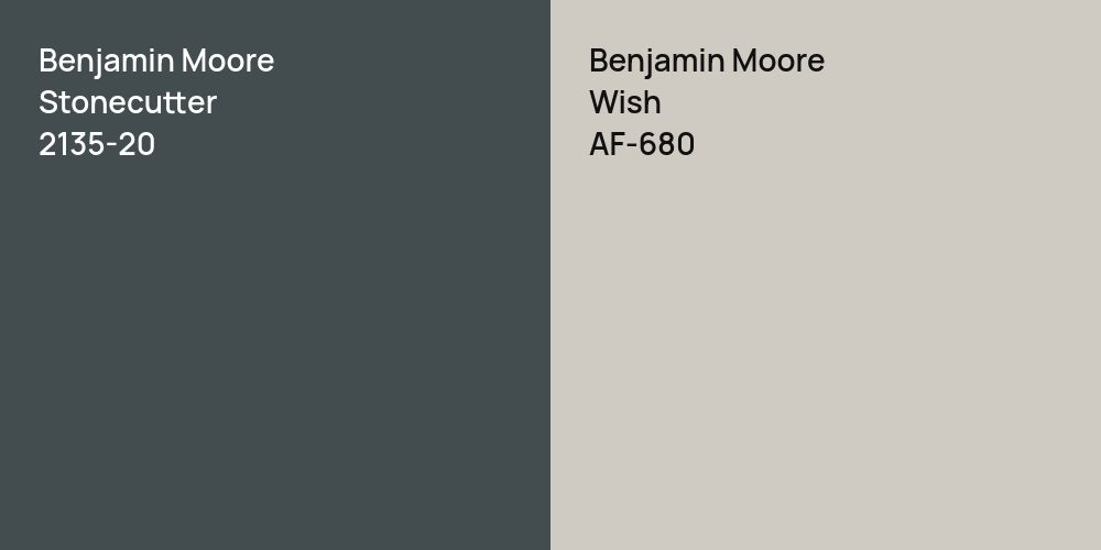 Benjamin Moore Stonecutter vs. Benjamin Moore Wish