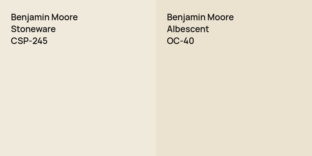 Benjamin Moore Stoneware vs. Benjamin Moore Albescent