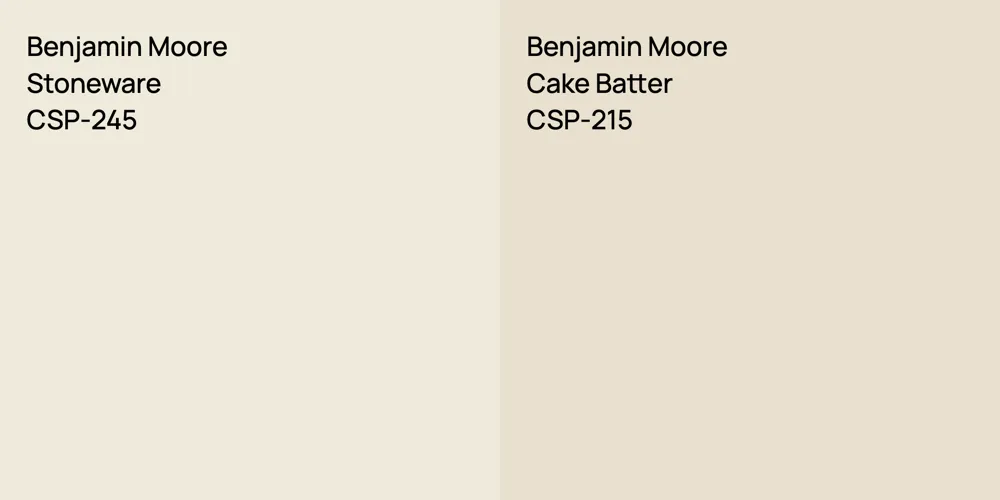 Benjamin Moore Stoneware vs. Benjamin Moore Cake Batter