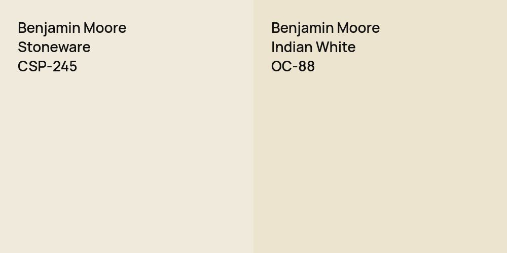 Benjamin Moore Stoneware vs. Benjamin Moore Indian White