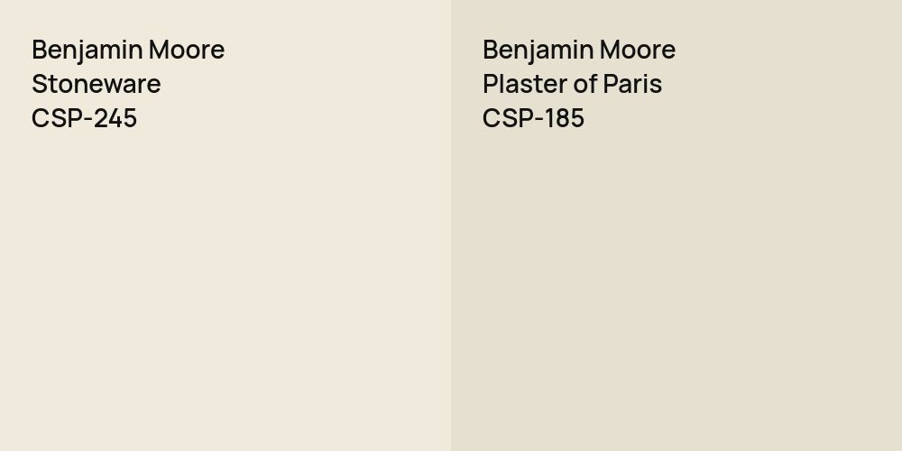 Benjamin Moore Stoneware vs. Benjamin Moore Plaster of Paris