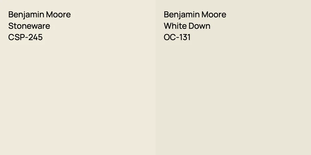 Benjamin Moore Stoneware vs. Benjamin Moore White Down