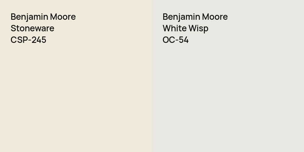 Benjamin Moore Stoneware vs. Benjamin Moore White Wisp