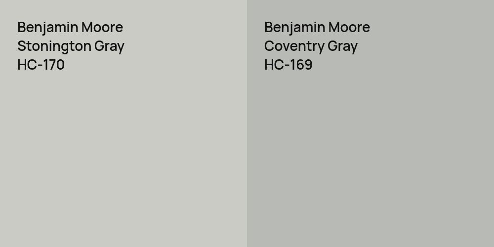 Benjamin Moore Stonington Gray vs. Benjamin Moore Coventry Gray