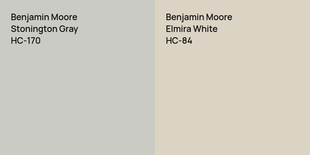 Benjamin Moore Stonington Gray vs. Benjamin Moore Elmira White