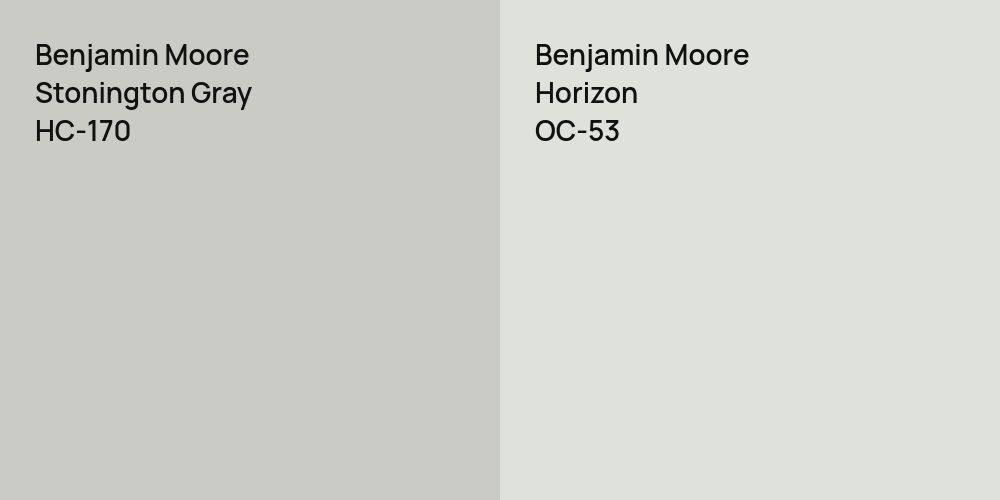 Benjamin Moore Stonington Gray vs. Benjamin Moore Horizon