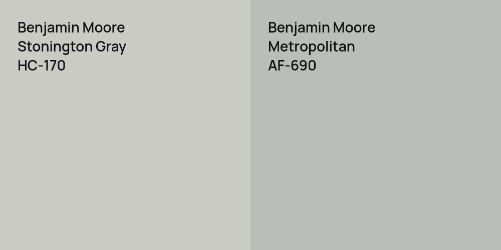 Benjamin Moore Stonington Gray vs. Benjamin Moore Metropolitan