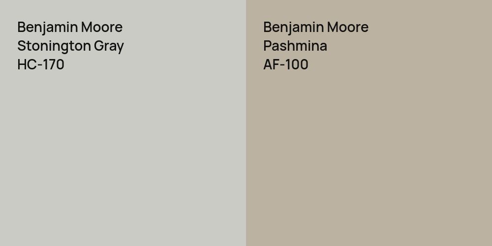 Benjamin Moore Stonington Gray vs. Benjamin Moore Pashmina