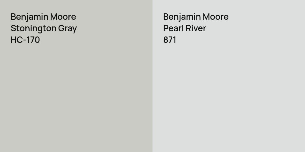 Benjamin Moore Stonington Gray vs. Benjamin Moore Pearl River