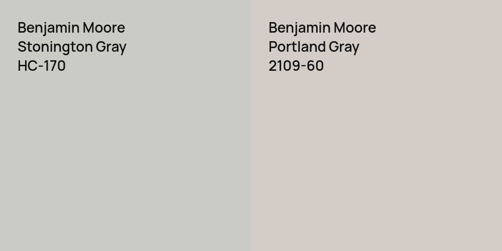 Benjamin Moore Stonington Gray vs. Benjamin Moore Portland Gray