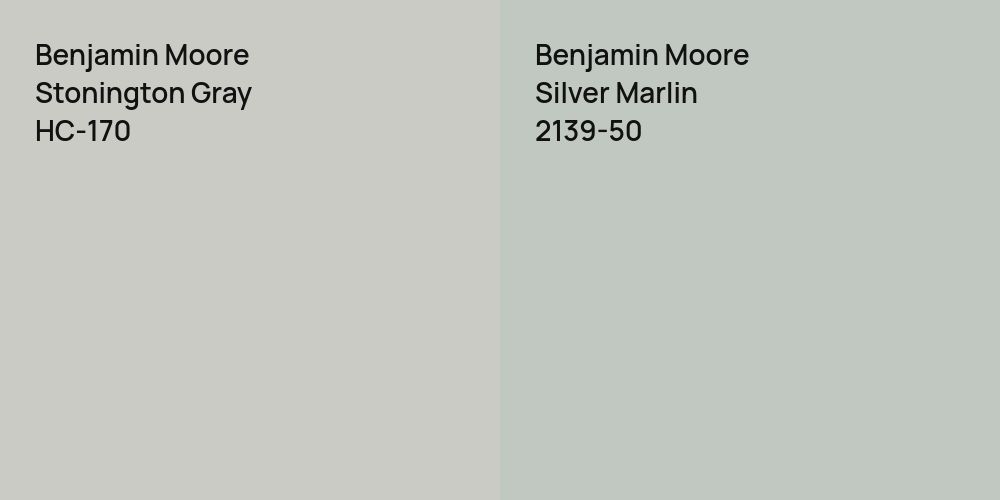 Benjamin Moore Stonington Gray vs. Benjamin Moore Silver Marlin