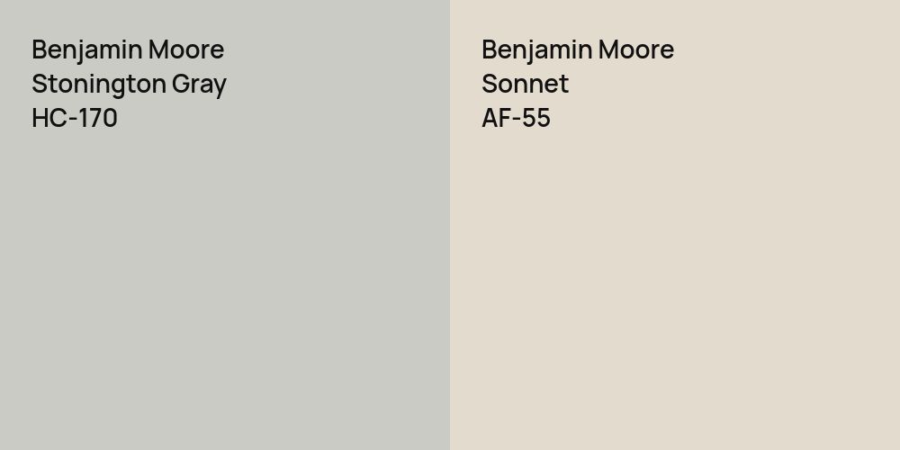 Benjamin Moore Stonington Gray vs. Benjamin Moore Sonnet