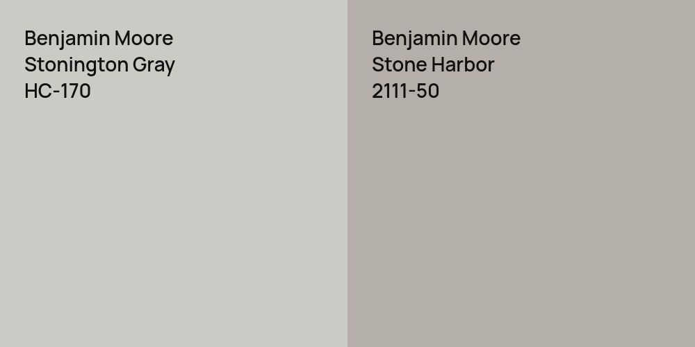 Benjamin Moore Stonington Gray vs. Benjamin Moore Stone Harbor