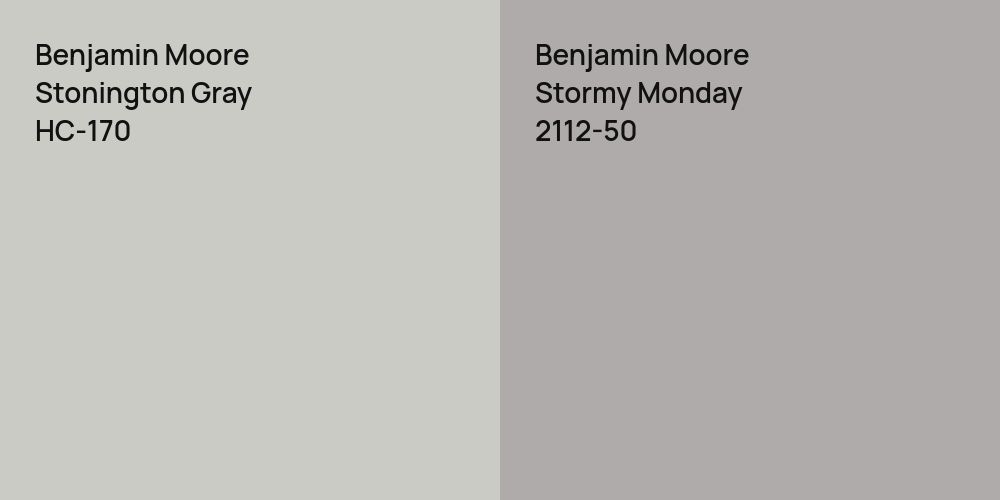 Benjamin Moore Stonington Gray vs. Benjamin Moore Stormy Monday