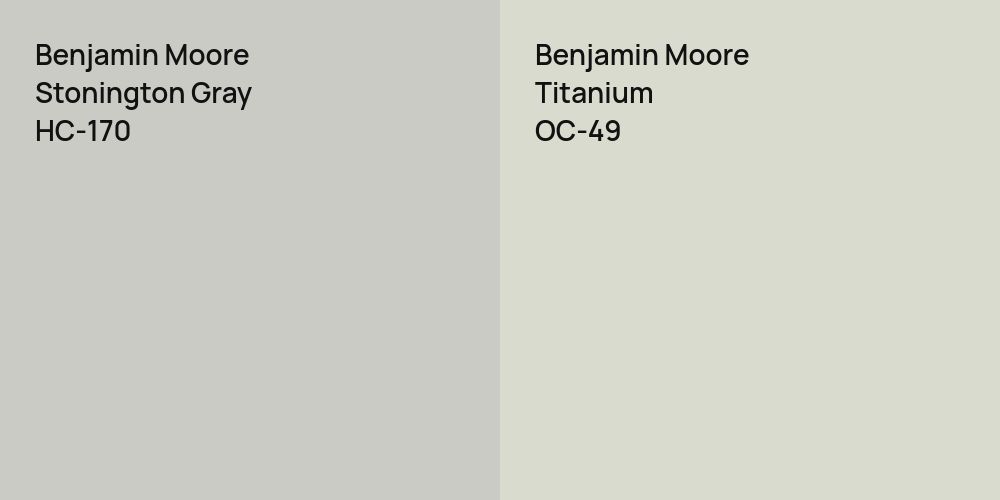 Benjamin Moore Stonington Gray vs. Benjamin Moore Titanium