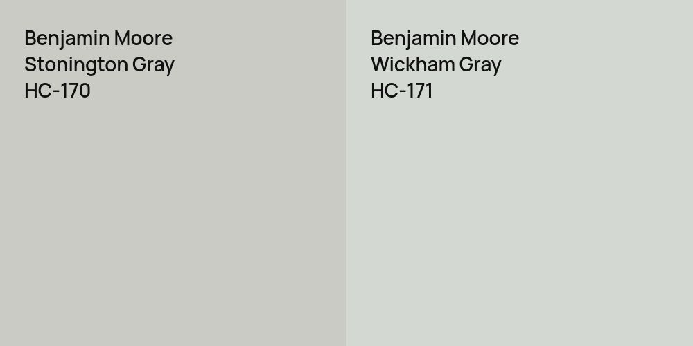 Benjamin Moore Stonington Gray vs. Benjamin Moore Wickham Gray