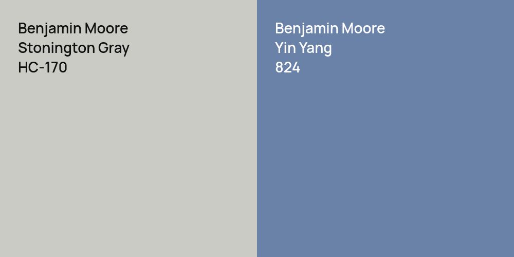 Benjamin Moore Stonington Gray vs. Benjamin Moore Yin Yang