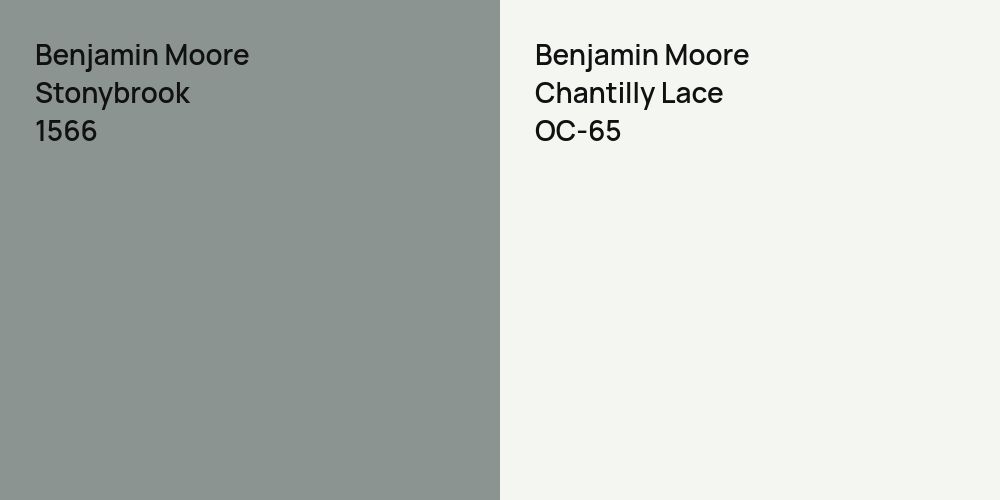 Benjamin Moore Stonybrook vs. Benjamin Moore Chantilly Lace