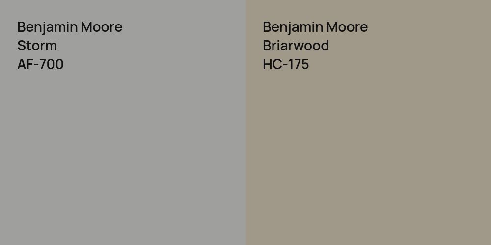 Benjamin Moore Storm vs. Benjamin Moore Briarwood