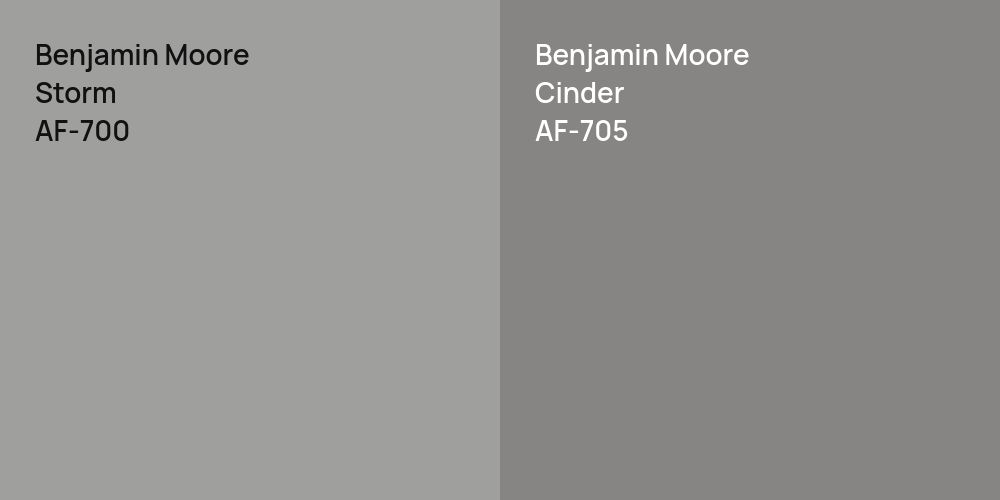 Benjamin Moore Storm vs. Benjamin Moore Cinder