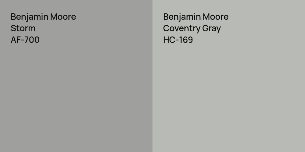 Benjamin Moore Storm vs. Benjamin Moore Coventry Gray