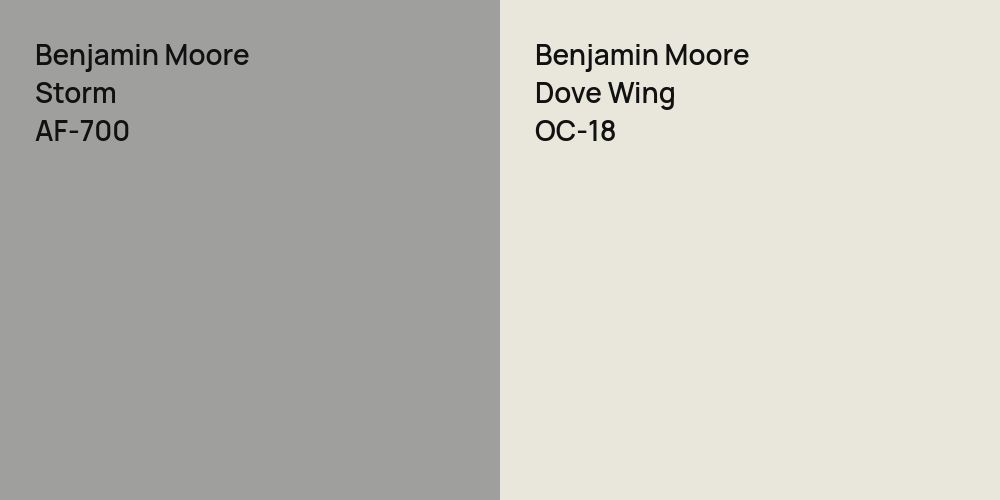 Benjamin Moore Storm vs. Benjamin Moore Dove Wing