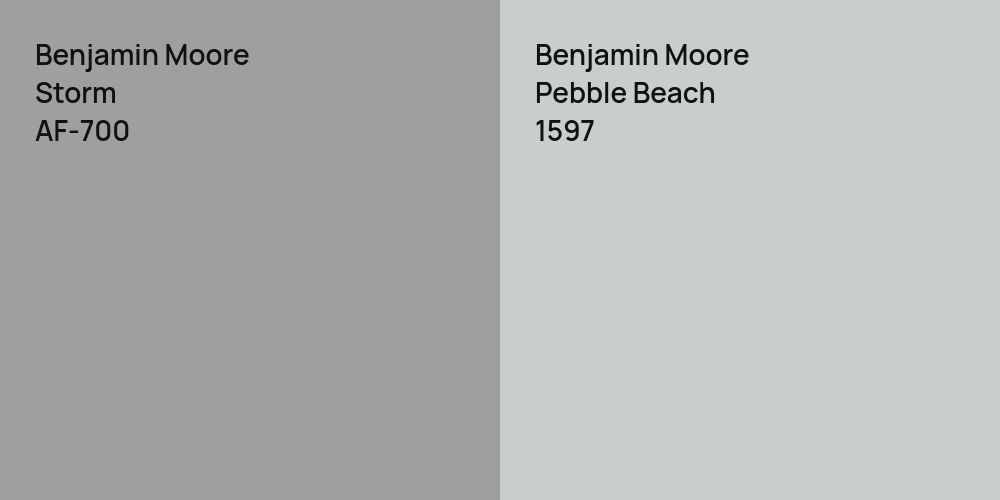 Benjamin Moore Storm vs. Benjamin Moore Pebble Beach