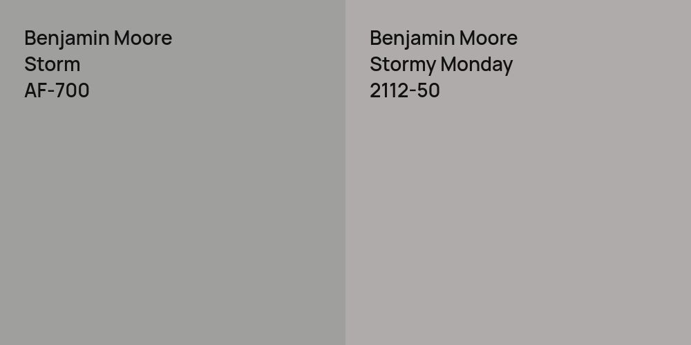 Benjamin Moore Storm vs. Benjamin Moore Stormy Monday