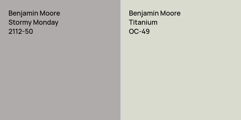 Benjamin Moore Stormy Monday vs. Benjamin Moore Titanium