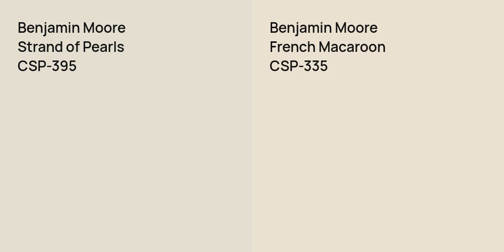 Benjamin Moore Strand of Pearls vs. Benjamin Moore French Macaroon