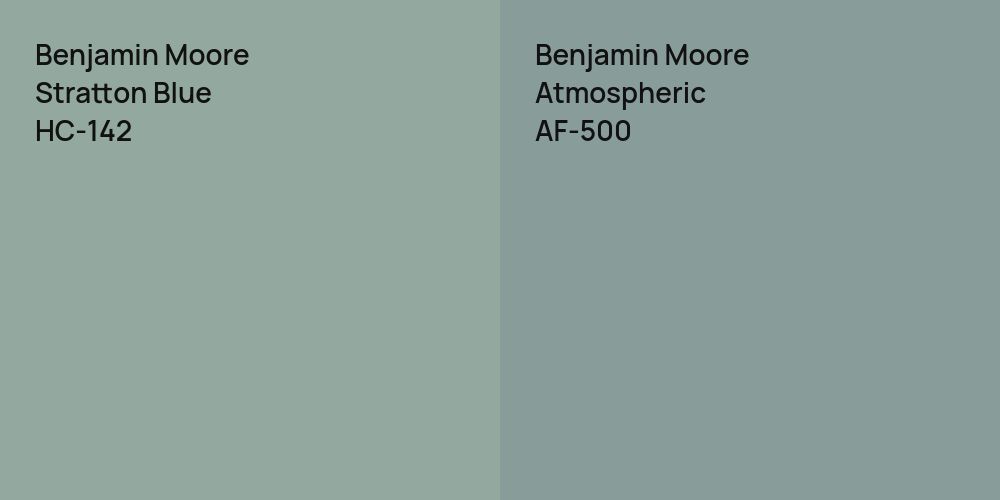 Benjamin Moore Stratton Blue vs. Benjamin Moore Atmospheric