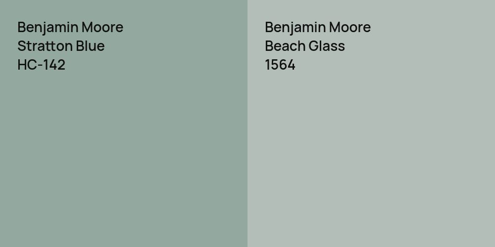 Benjamin Moore Stratton Blue vs. Benjamin Moore Beach Glass