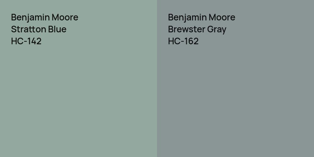 Benjamin Moore Stratton Blue vs. Benjamin Moore Brewster Gray