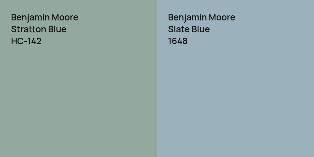 Benjamin Moore Stratton Blue vs. Benjamin Moore Slate Blue