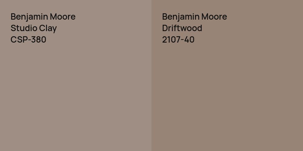 Benjamin Moore Studio Clay vs. Benjamin Moore Driftwood