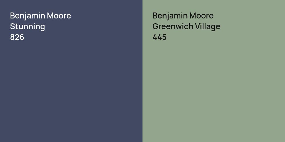 Benjamin Moore Stunning vs. Benjamin Moore Greenwich Village