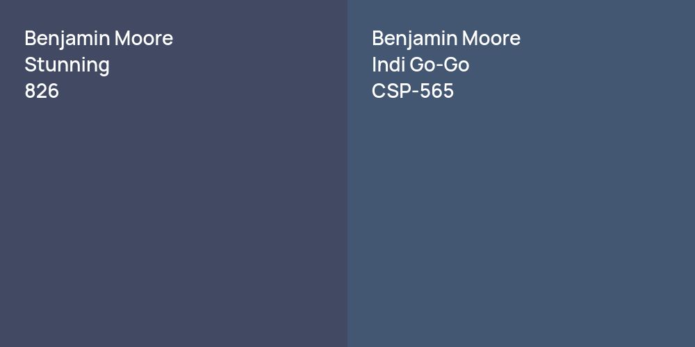 Benjamin Moore Stunning vs. Benjamin Moore Indi Go-Go