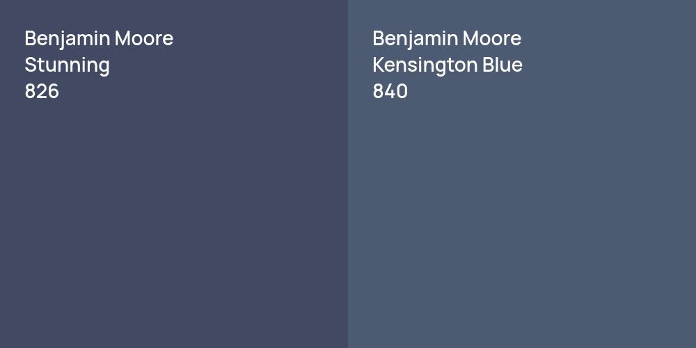 Benjamin Moore Stunning vs. Benjamin Moore Kensington Blue