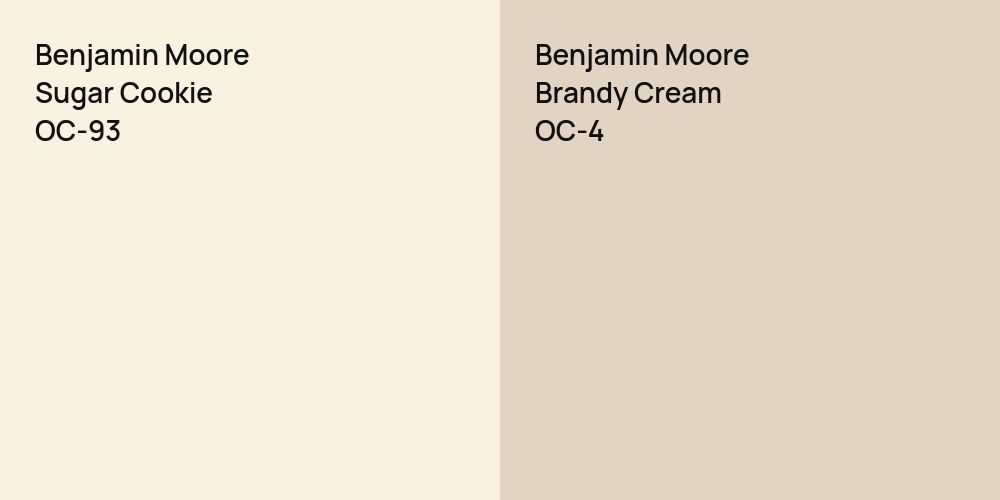 Benjamin Moore Sugar Cookie vs. Benjamin Moore Brandy Cream