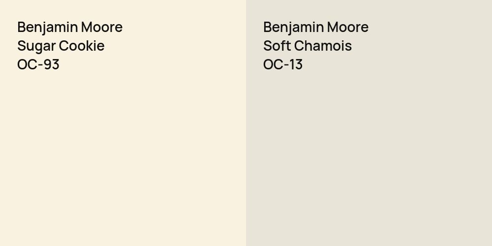 Benjamin Moore Sugar Cookie vs. Benjamin Moore Soft Chamois