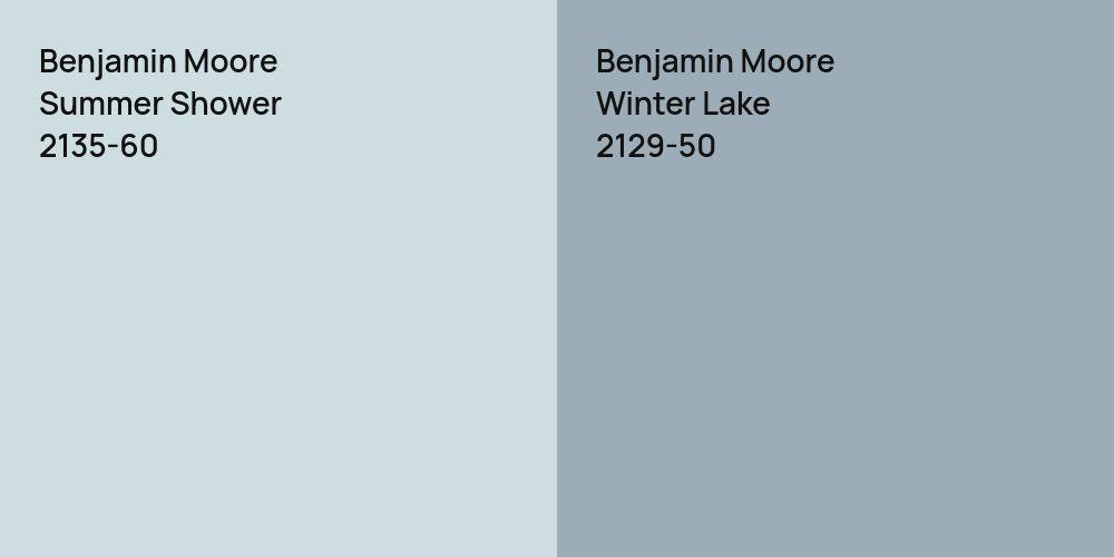 Benjamin Moore Summer Shower vs. Benjamin Moore Winter Lake