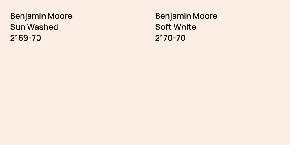 Benjamin Moore Sun Washed vs. Benjamin Moore Soft White