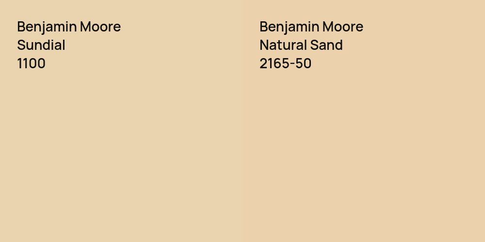 Benjamin Moore Sundial vs. Benjamin Moore Natural Sand