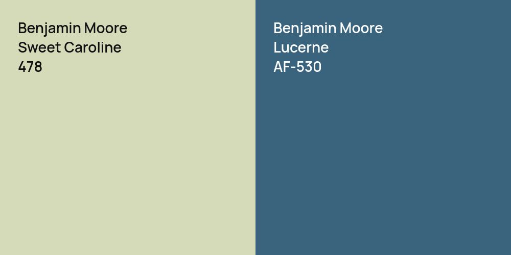 Benjamin Moore Sweet Caroline vs. Benjamin Moore Lucerne