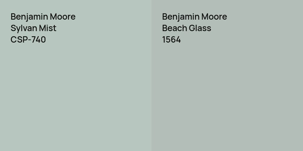 Benjamin Moore Sylvan Mist vs. Benjamin Moore Beach Glass