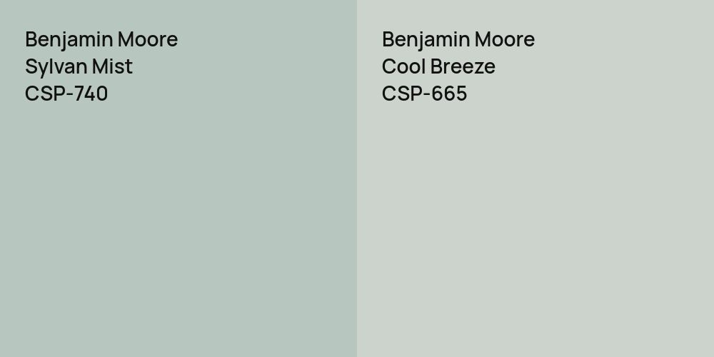 Benjamin Moore Sylvan Mist vs. Benjamin Moore Cool Breeze