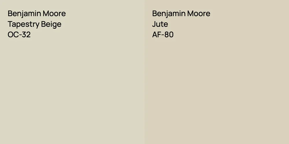 Benjamin Moore Tapestry Beige vs. Benjamin Moore Jute