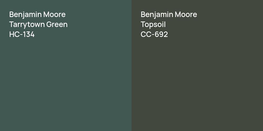 Benjamin Moore Tarrytown Green vs. Benjamin Moore Topsoil