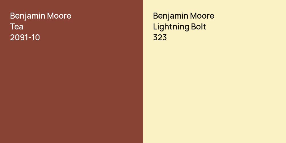 Benjamin Moore Tea vs. Benjamin Moore Lightning Bolt